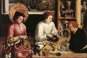 MANUEL, Niklaus St Eligius in the Workshop  sg oil painting artist